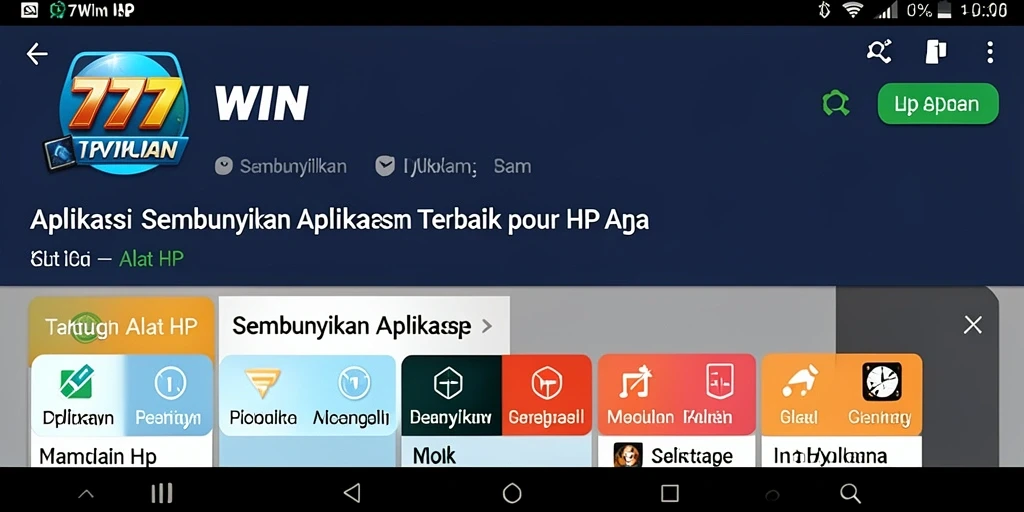Antarmuka 777WIN yang intuitif untuk menyembunyikan aplikasi.