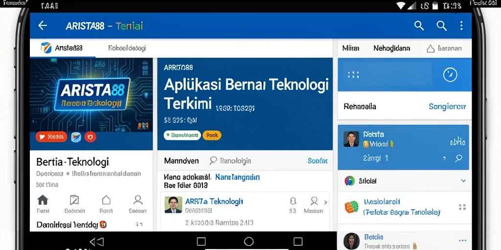 Antarmuka ARISTA88 menampilkan berita teknologi terkini dan informatif.