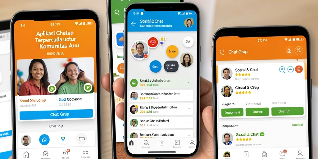 Screenshot utama IDNRAJA menampilkan antarmuka Chat Grup yang ramah pengguna.