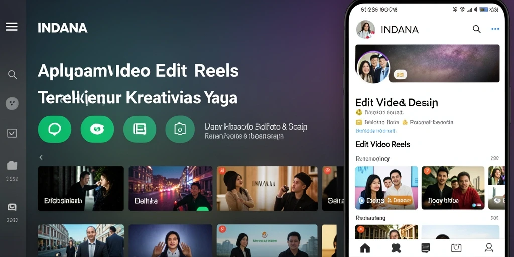 Tampilan antarmuka INDAAA yang user-friendly untuk Edit Video Reels.