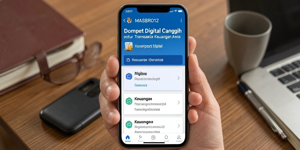 Tampilan antarmuka utama MASBRO12 yang memudahkan navigasi transaksi.
