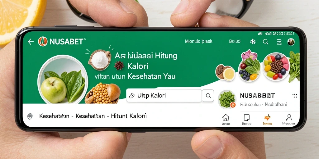 Tampilan antarmuka NUSABET yang sederhana dan informatif untuk hitung kalori.