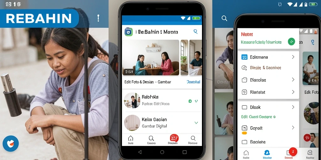 Tampilan antarmuka pengguna yang intuitif dan fitur pengeditan gambar yang lengkap.