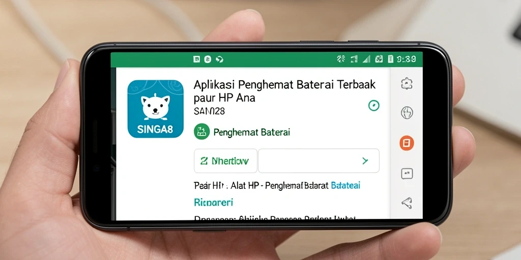 Antarmuka SINGA8 dengan fitur penghemat baterai yang efektif.